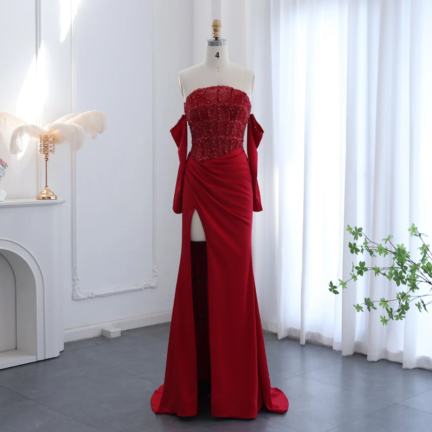 Luxury Mermaid White Evening Dress Dresses Women Wedding Party