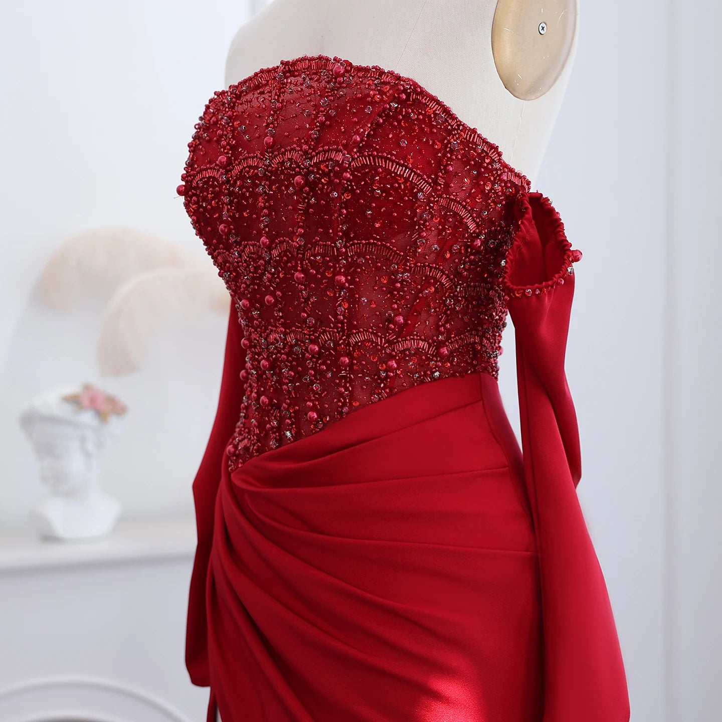 Luxury Mermaid White Evening Dress Dresses Women Wedding Party