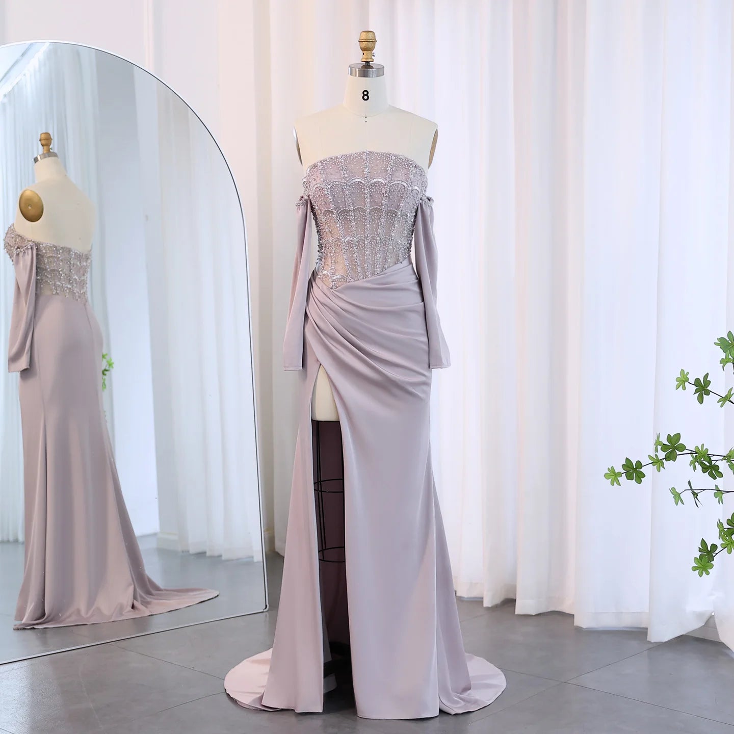 Luxury Mermaid White Evening Dress Dresses Women Wedding Party