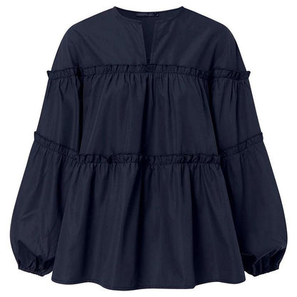 Stylish Long Puff Sleeve Blouse - DALI