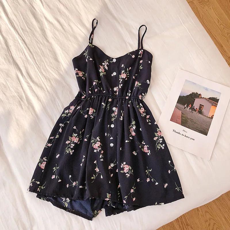 Floral Women Jumpsuits Summer Beach - DALI