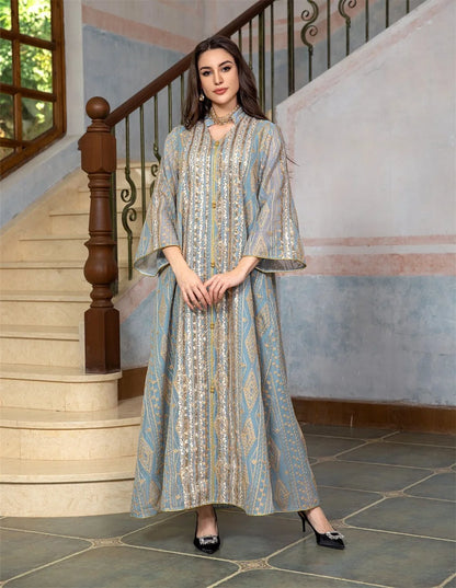 Fashion Abaya Chic And Elegant Women Evening Dress