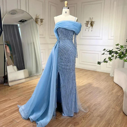 Evening Dresses Pearls Beaded Elegant Party - DALI