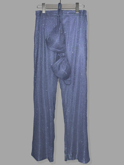 Silver Shiny Blazer Sets For Women - DALI