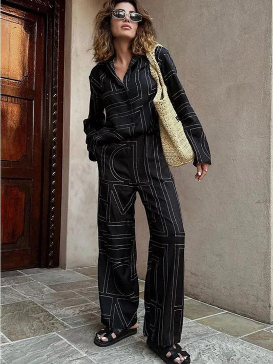 Casual Patchwork Printed 2 Piece-Set For Women - DALI