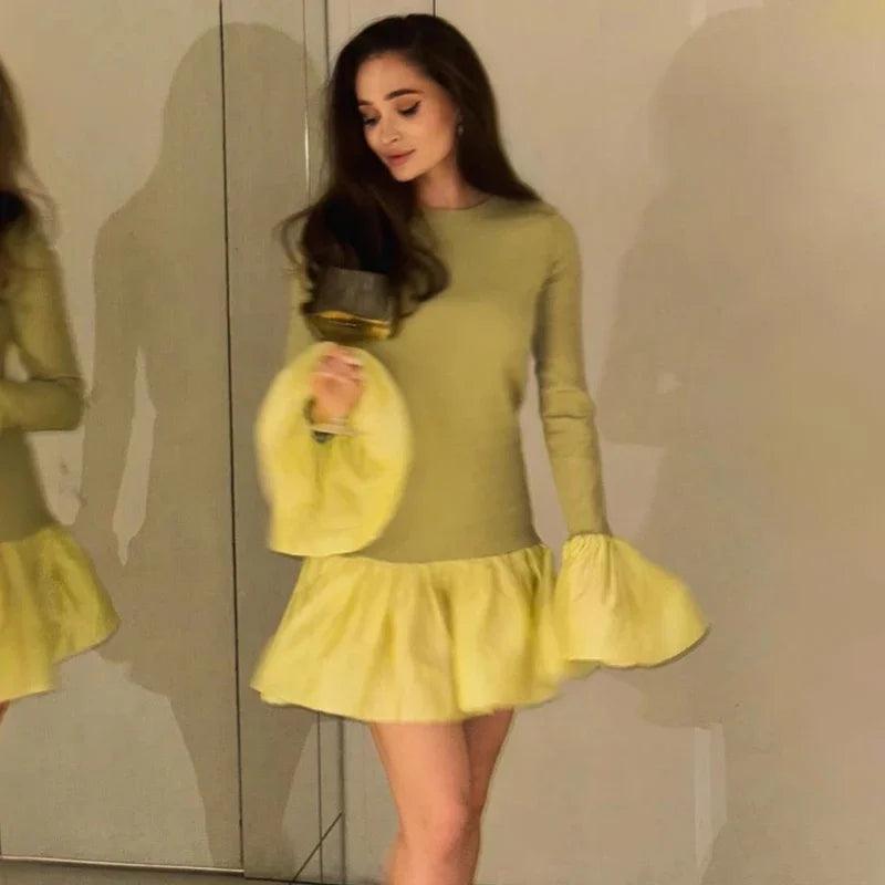 Knitted Mini Dress Female - DALI