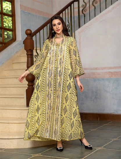 Fashion Abaya Chic And Elegant Women Evening Dress
