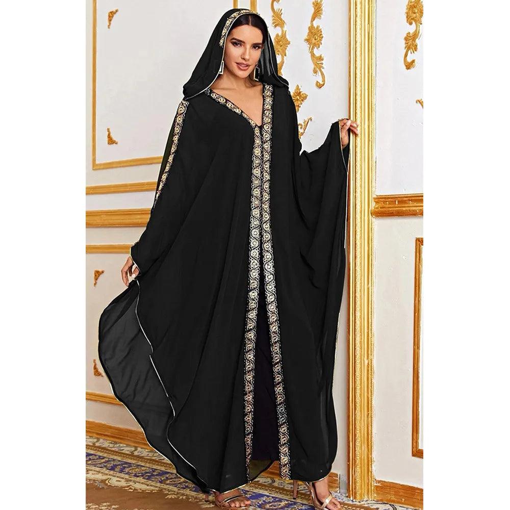 Abaya Morocco Kaftan Maxi Dress Bat Sleeve butterfly - DALI