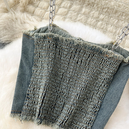 Women Vintage Denim Sets Fashion Streetwear