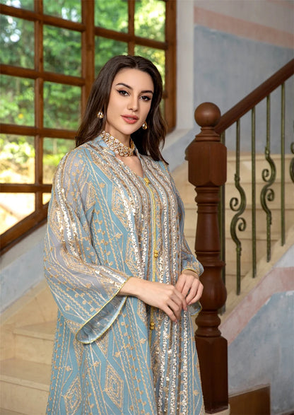 Fashion Abaya Chic And Elegant Women Evening Dress