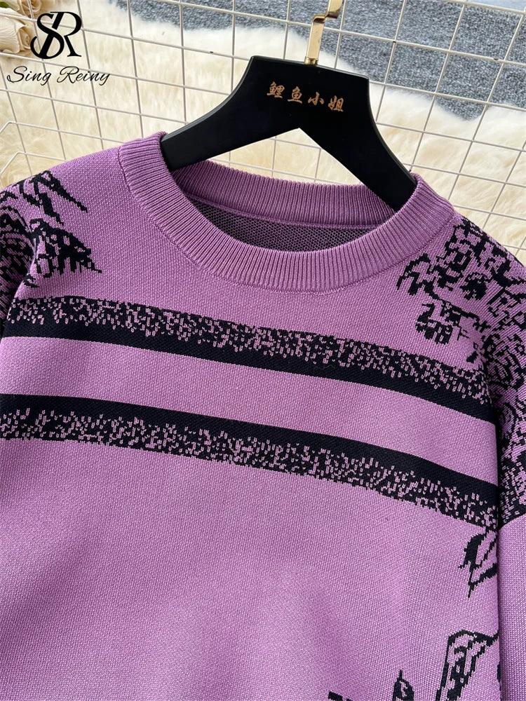 2PC Knitted Suits Jacquard Design - DALI