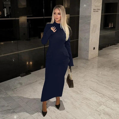Slim Elegant Evening Dress Femme Autumn Fashion - DALI