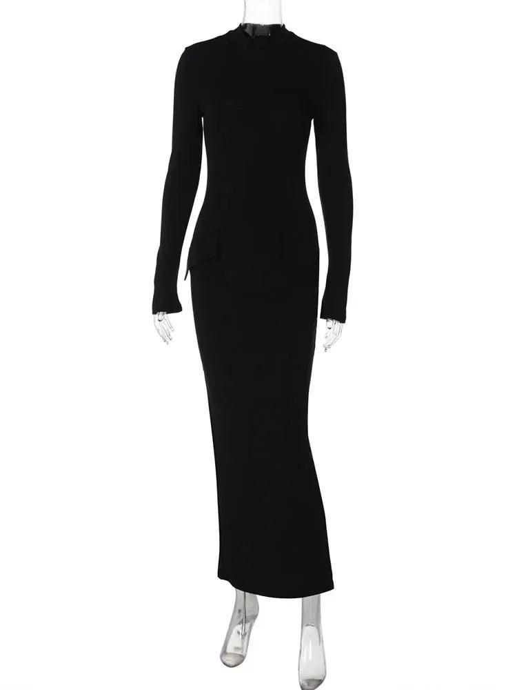 Slim Elegant Evening Dress Femme Autumn Fashion - DALI