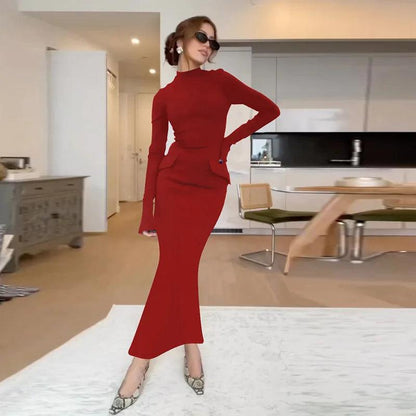 Slim Elegant Evening Dress Femme Autumn Fashion - DALI