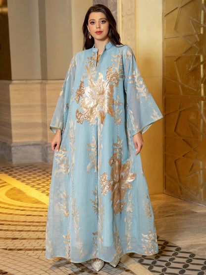 Sequins Embroidered Abaya Dress For Women