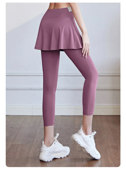 Yoga Legging with Skirts Tennis Leggings Soft Stretchy Tennis Dresses Running