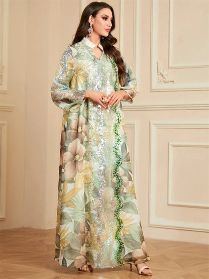 Ramadan Long Dress Abayas For Muslim Women's Casual Loose Clothing