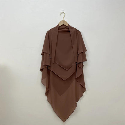 Ramadan Eid Chiffon Hijabs Long Khimar Prayer Clothes - DALI