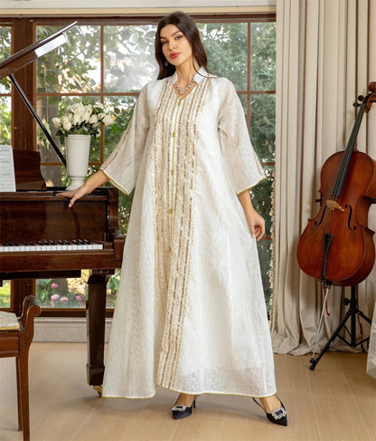 Fashion Abaya Chic And Elegant Women Evening Dress