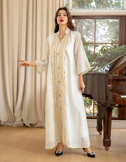 Fashion Abaya Chic And Elegant Women Evening Dress