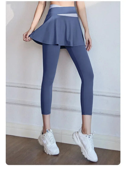 Yoga Legging with Skirts Tennis Leggings Soft Stretchy Tennis Dresses Running