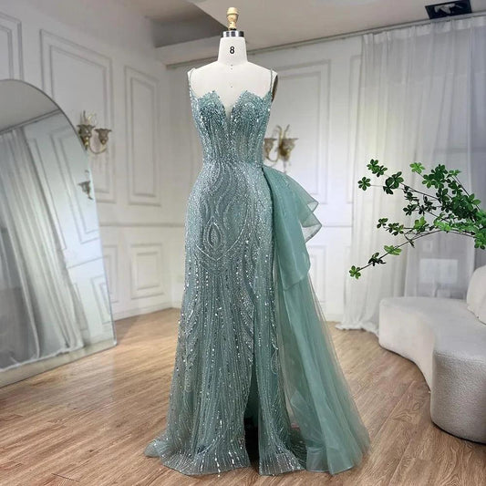 High Split Beaded Evening Dresses Bridesmaid - DALI