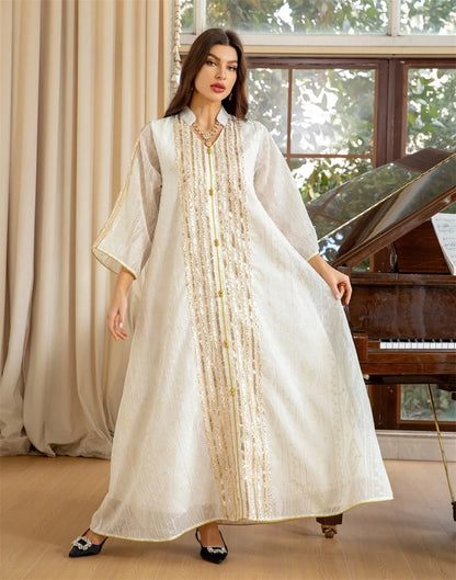Fashion Abaya Chic And Elegant Women Evening Dress