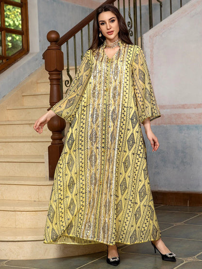 Fashion Abaya Chic And Elegant Women Evening Dress