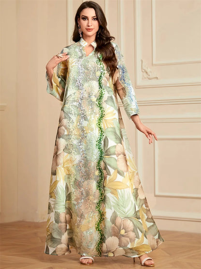 Ramadan Long Dress Abayas For Muslim Women's Casual Loose Clothing
