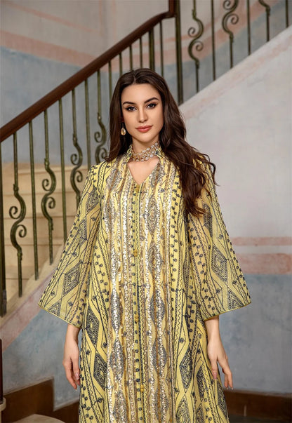 Fashion Abaya Chic And Elegant Women Evening Dress