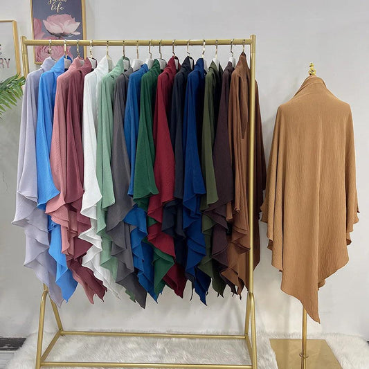 Eid Ramadan One Layer Crepe Long Khimar High Quality Muslim - DALI