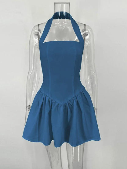 White Summer Ruffled Mini Dress Female - DALI