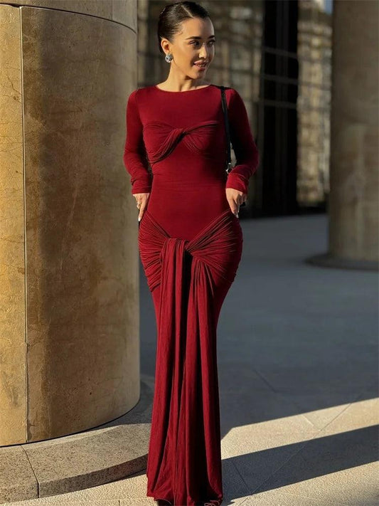 Female Pleated Bodycon Dress Women - DALI