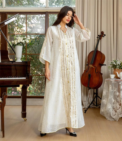 Fashion Abaya Chic And Elegant Women Evening Dress