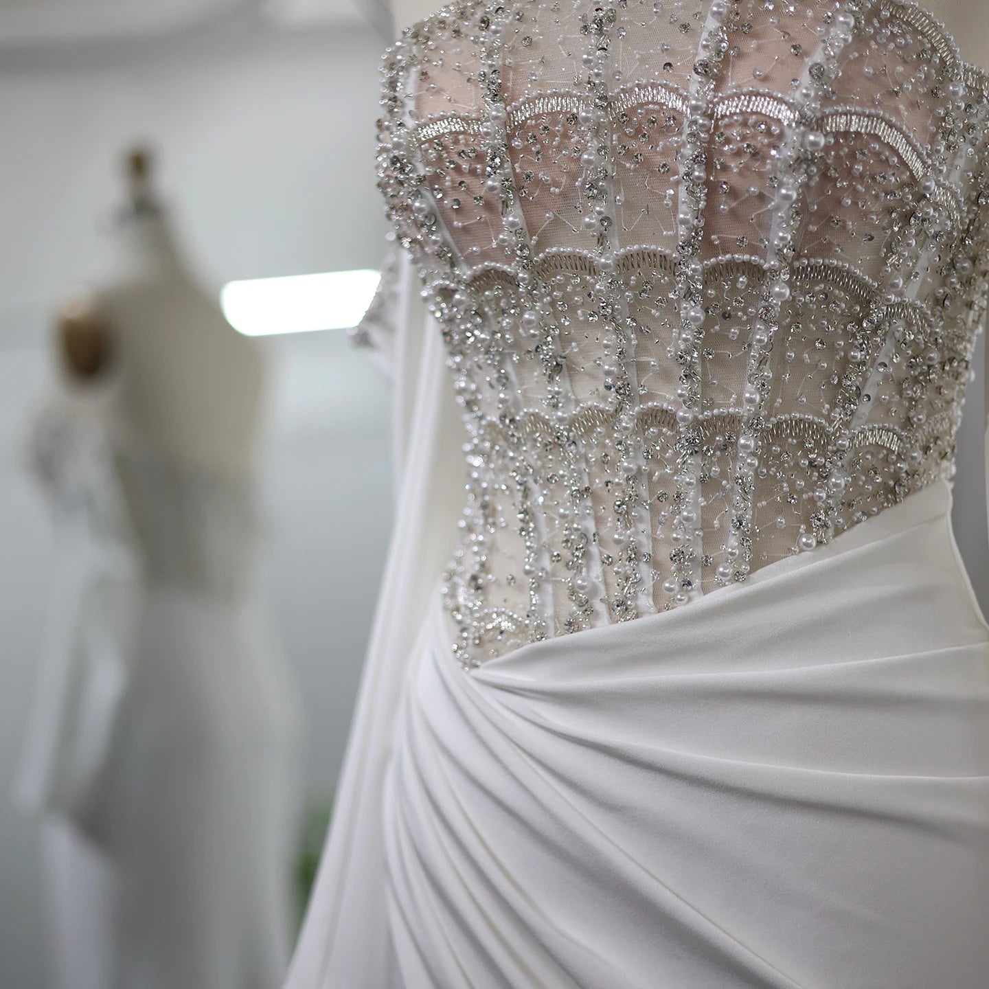 Luxury Mermaid White Evening Dress Dresses Women Wedding Party