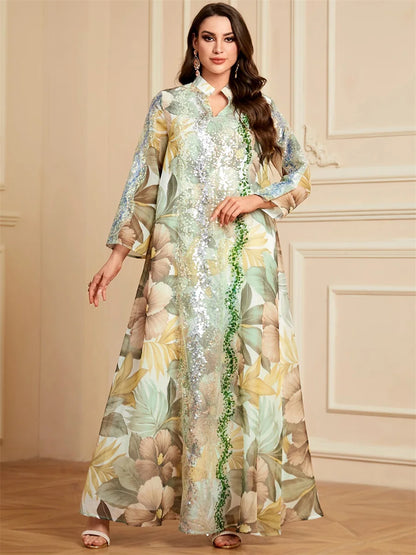 Ramadan Long Dress Abayas For Muslim Women's Casual Loose Clothing