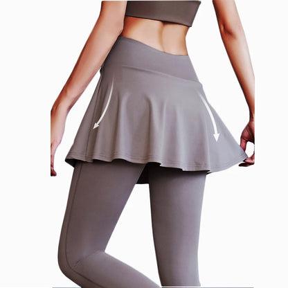 Yoga Legging with Skirts Tennis Leggings Soft Stretchy Tennis Dresses Running