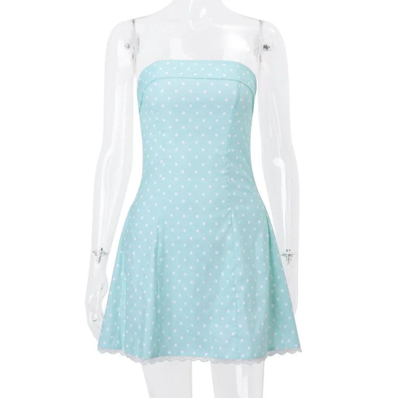 Fashion Slash Neck Strapless Dress For Women - DALI