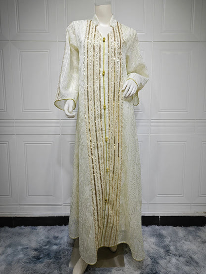 Fashion Abaya Chic And Elegant Women Evening Dress