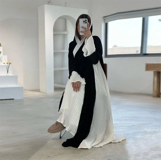 Fashion Moroccan Casual Open Kimono Abayas Turkish Muslim