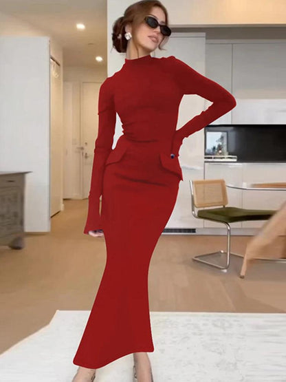 Slim Elegant Evening Dress Femme Autumn Fashion - DALI