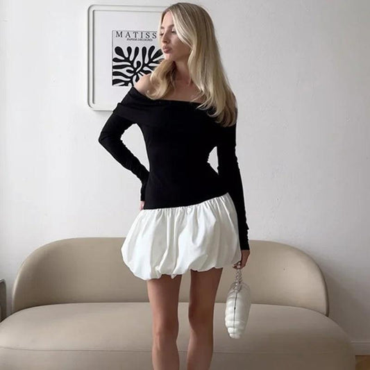 Elegant Folds Mini Dress - DALI