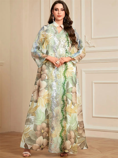 Ramadan Long Dress Abayas For Muslim Women's Casual Loose Clothing