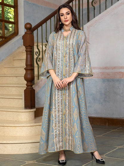 Fashion Abaya Chic And Elegant Women Evening Dress