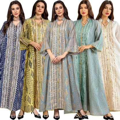 Fashion Abaya Chic And Elegant Women Evening Dress