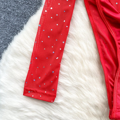 New Spring Diamonds Bodysuits American Long Sleeve