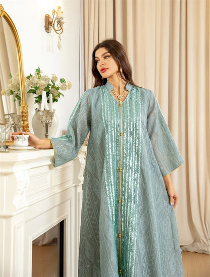 Fashion Abaya Chic And Elegant Women Evening Dress