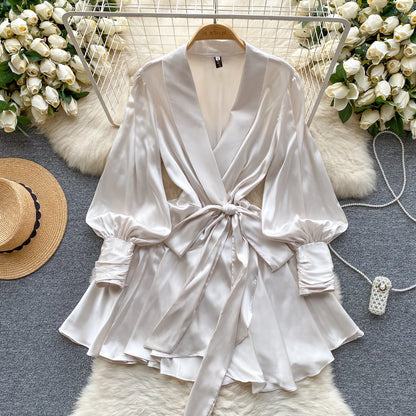 Women Senior Satin Sexy Dress 2025 New Fashion