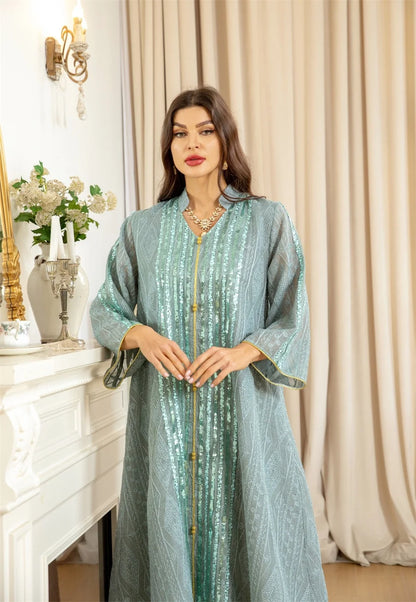 Fashion Abaya Chic And Elegant Women Evening Dress