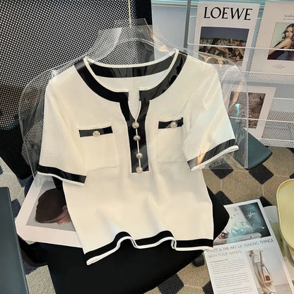 New Casual Fashion T-shirt Style Top Women